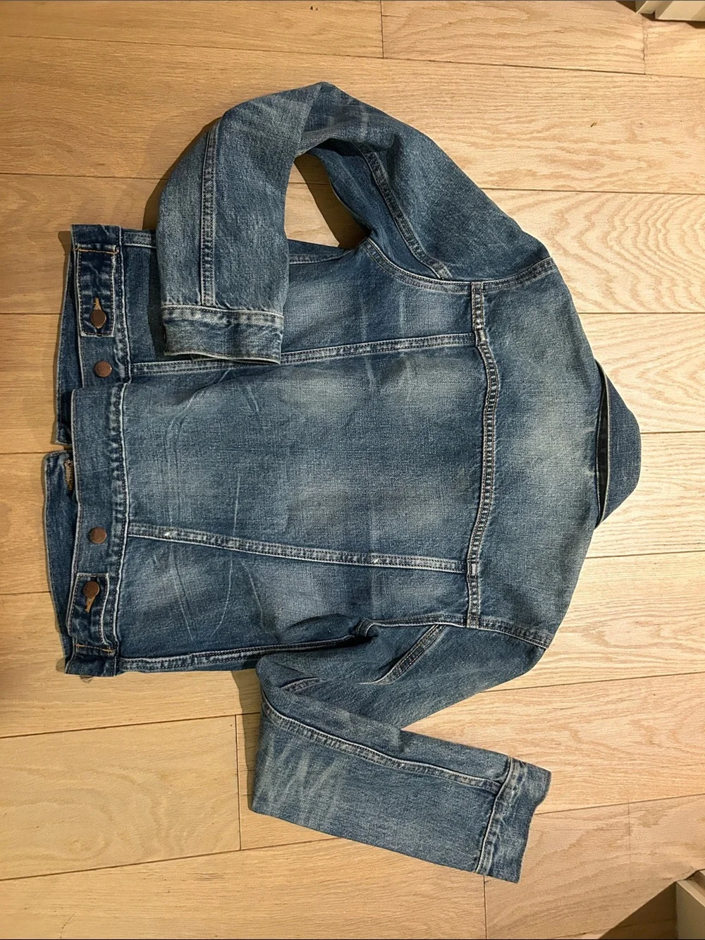 GAP 1969 Women's Blue Denim Jean Jacket - Classic Button-Front